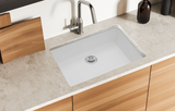 QUARTZ SINGLE BOWL WHITE CENTER DRAIN